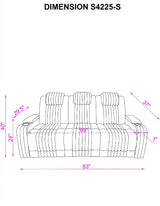 Lita Black Reclining Living Room Set by New Era Innovations at Eve Furniture