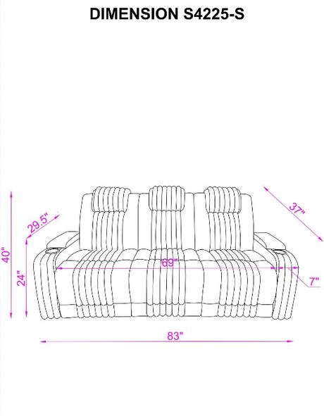 Lita Grey Reclining Living Room Set by New Era Innovations at Eve Furniture