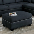 Lita Dark Gray Ottoman by Furniture of America at Eve Furniture