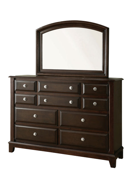 Litchville Brown Cherry Mirror by Furniture of America at Eve Furniture