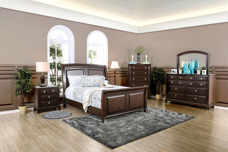 Litchville Brown Cherry Mirror by Furniture of America at Eve Furniture