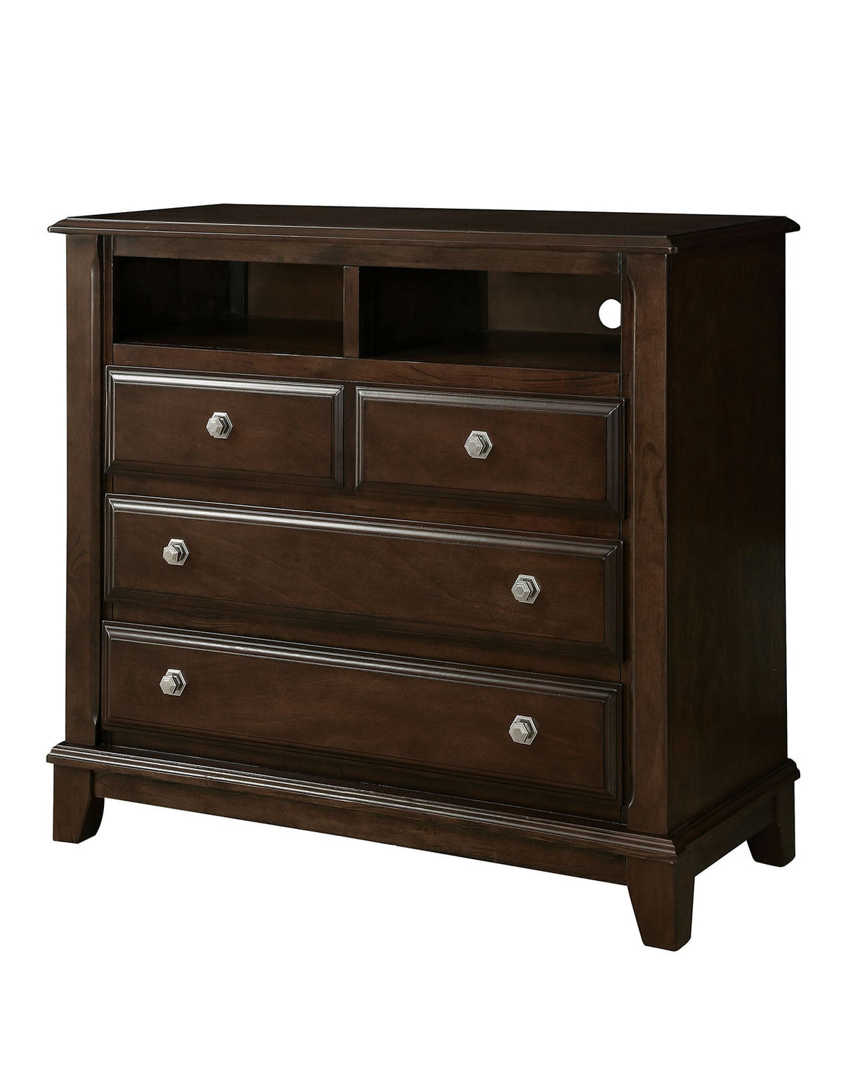 Litchville Brown Cherry Media Chest by Furniture of America at Eve Furniture