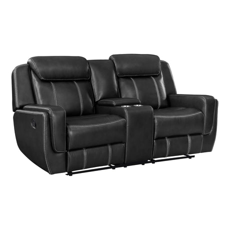 Littleton Black Double Reclining Living Room Set by Homelegance at Eve Furniture