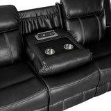 Littleton Black Double Reclining Living Room Set by Homelegance at Eve Furniture