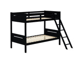 Littleton Black Twin/Twin Bunk Bed by Coaster at Eve Furniture