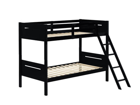 Littleton Black Twin/Twin Bunk Bed by Coaster at Eve Furniture