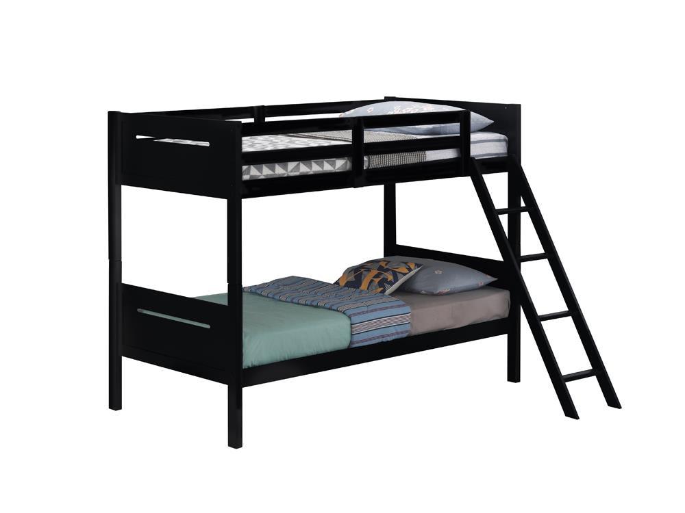 Littleton Black Twin/Twin Bunk Bed by Coaster at Eve Furniture