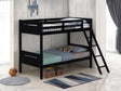 Littleton Black Twin/Twin Bunk Bed by Coaster at Eve Furniture