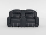 Littleton Blue 2-Piece Double Reclining Set by Homelegance at Eve Furniture