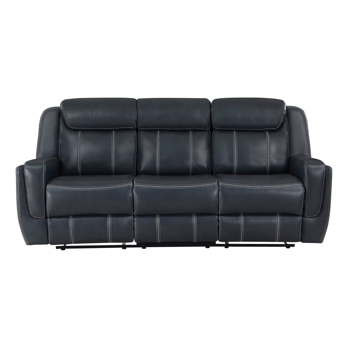 Littleton Blue 2-Piece Double Reclining Set by Homelegance at Eve Furniture
