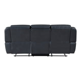 Littleton Blue 2-Piece Double Reclining Set by Homelegance at Eve Furniture