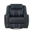 Littleton Blue Swivel Glider Reclining Chair by Homelegance at Eve Furniture