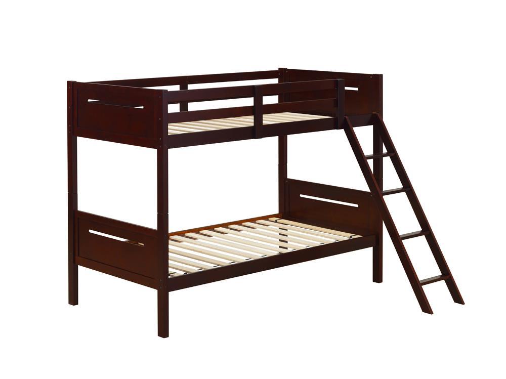 Littleton Espresso Twin/Twin Bunk Bed by Coaster at Eve Furniture