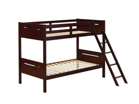 Littleton Espresso Twin/Twin Bunk Bed by Coaster at Eve Furniture