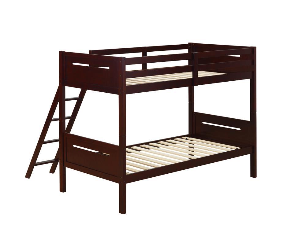 Littleton Espresso Twin/Twin Bunk Bed by Coaster at Eve Furniture