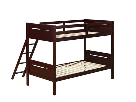 Littleton Espresso Twin/Twin Bunk Bed by Coaster at Eve Furniture