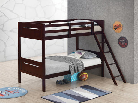 Littleton Espresso Twin/Twin Bunk Bed by Coaster at Eve Furniture