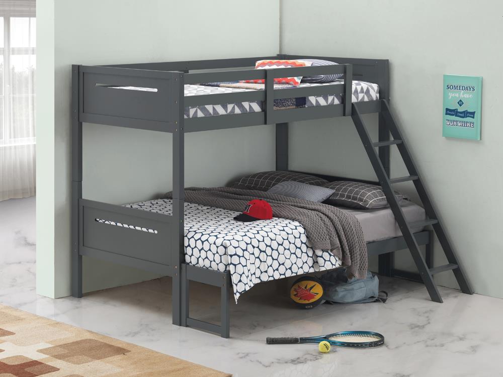 Littleton Gray Twin/Full Bunk Bed