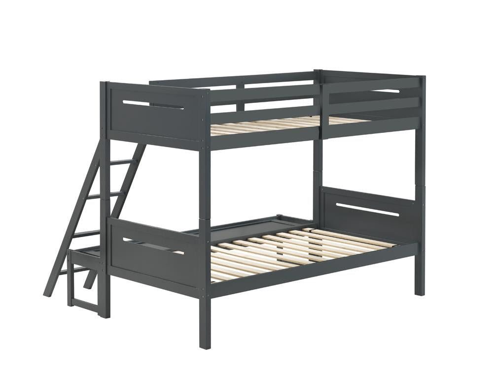 Littleton Gray Twin/Full Bunk Bed