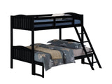 Littleton Black Twin/Full Bunk Bed with Ladder