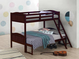 Littleton Espresso Twin/Full Bunk Bed with Ladder