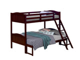 Littleton Espresso Twin/Full Bunk Bed with Ladder