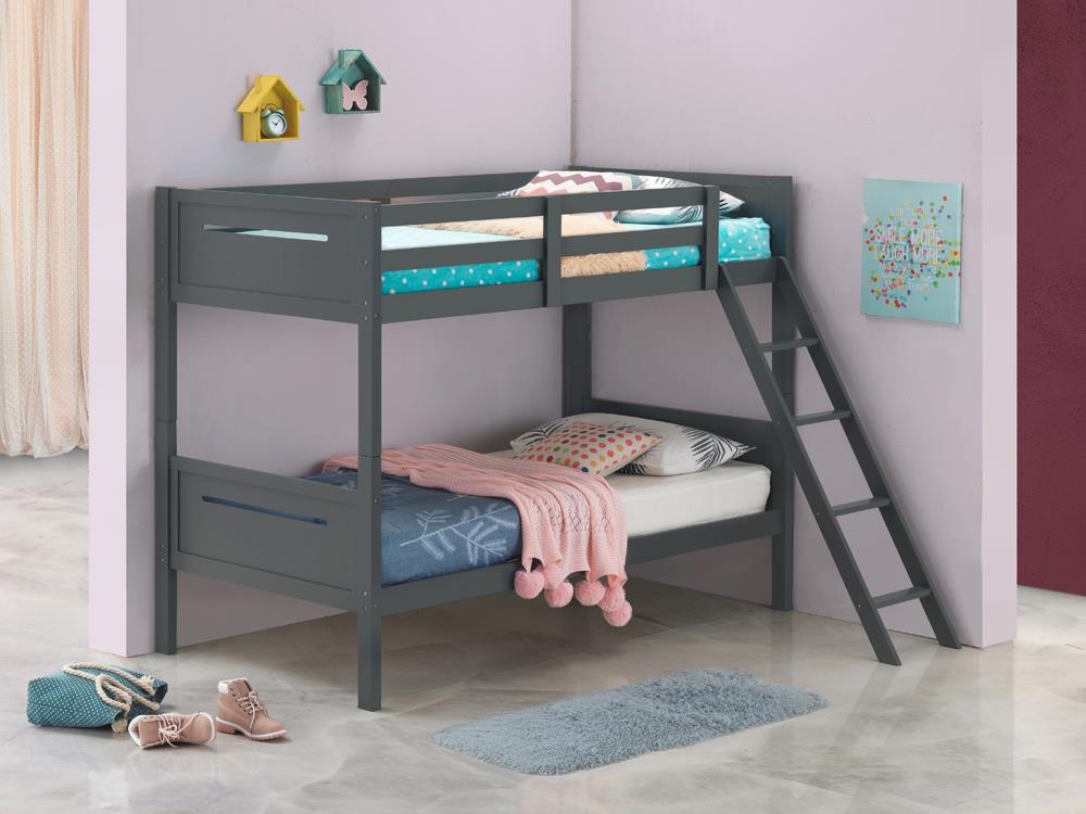 Littleton Gray Twin/Twin Bunk Bed