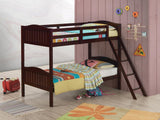 Littleton Espresso Twin/Twin Bunk Bed with Ladder