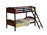 Littleton Espresso Twin/Twin Bunk Bed with Ladder