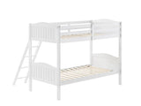 Littleton White Twin/Twin Bunk Bed with Ladder