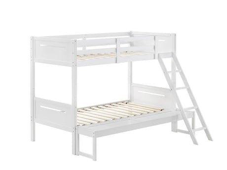 Littleton White Twin/Full Bunk Bed by Coaster at Eve Furniture