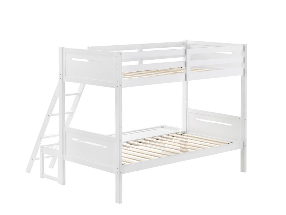 Littleton White Twin/Full Bunk Bed by Coaster at Eve Furniture