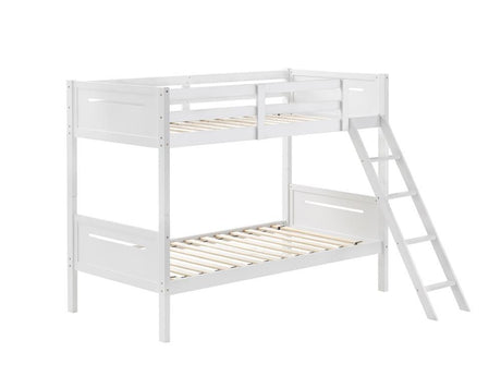 Littleton White Twin/Twin Bunk Bed by Coaster at Eve Furniture