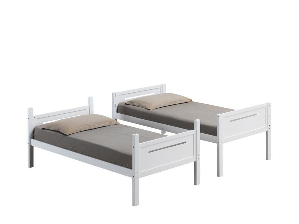 Littleton White Twin/Twin Bunk Bed by Coaster at Eve Furniture