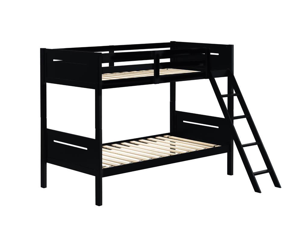 Littleton Black Twin/Twin Bunk Bed by Coaster at Eve Furniture