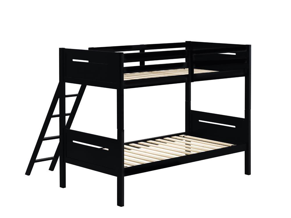 Littleton Black Twin/Twin Bunk Bed by Coaster at Eve Furniture