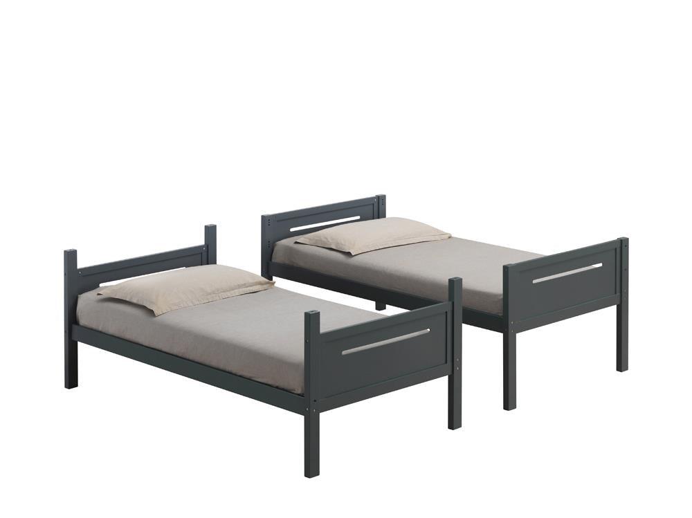 Littleton Gray Twin/Twin Bunk Bed by Coaster at Eve Furniture