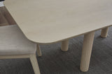 Liv Ash Wood Rectangular Dining Table in White Sand by Modus Furniture at Eve Furniture