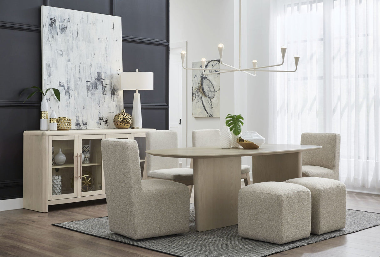 Liv Brun Fully Upholstered Dining Ottoman by Modus Furniture at Eve Furniture