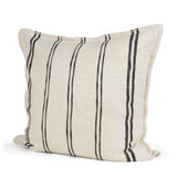 Liv 22x22 Cream w/ Black Stripes Decorative Pillow Cover by Mercana at Eve Furniture