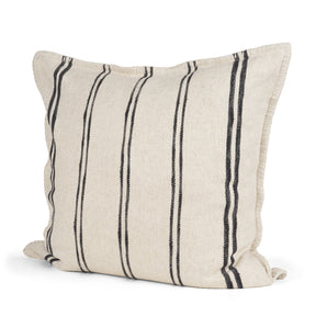 Liv 22x22 Cream w/ Black Stripes Decorative Pillow Cover by Mercana at Eve Furniture