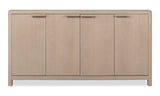 Liv Four Door Ash Wood Sideboard in White Sand by Modus Furniture at Eve Furniture