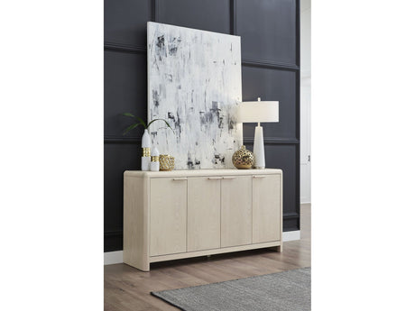 Liv Four Door Ash Wood Sideboard in White Sand by Modus Furniture at Eve Furniture