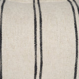 Liv 14x26 Lumbar Cream w/ Black Stripes Decorative Pillow Cover by Mercana at Eve Furniture