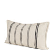 Liv 14x26 Lumbar Cream w/ Black Stripes Decorative Pillow Cover by Mercana at Eve Furniture