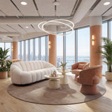 Liva Frosty Brown Swivel Chair by Zuomod at Eve Furniture
