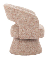 Liva Frosty Brown Swivel Chair by Zuomod at Eve Furniture