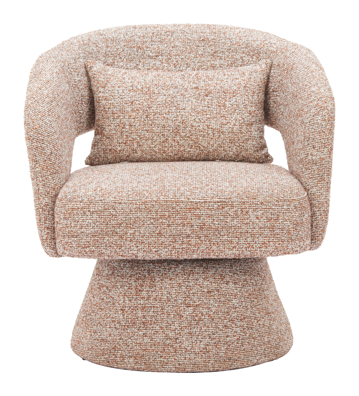Liva Frosty Brown Swivel Chair by Zuomod at Eve Furniture