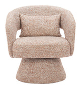 Liva Frosty Brown Swivel Chair by Zuomod at Eve Furniture