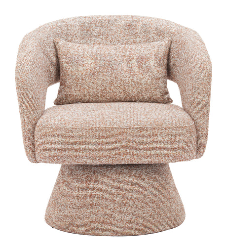 Liva Frosty Brown Swivel Chair by Zuomod at Eve Furniture